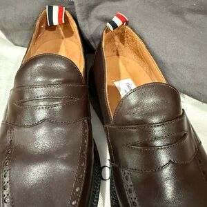 Thom Browne Chocolate Leather Loafers